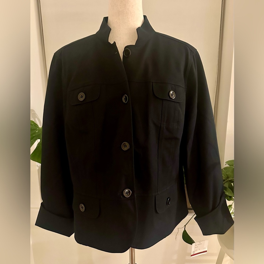 Lafayette 148 New York Black Utility Jacket